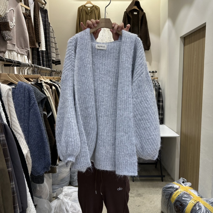 HOLYBANANA東大門㊣直郵女士新品時尚真品25秋冬針織衫兜帽groovy.H/HOLYBANANA針織衫圖色2