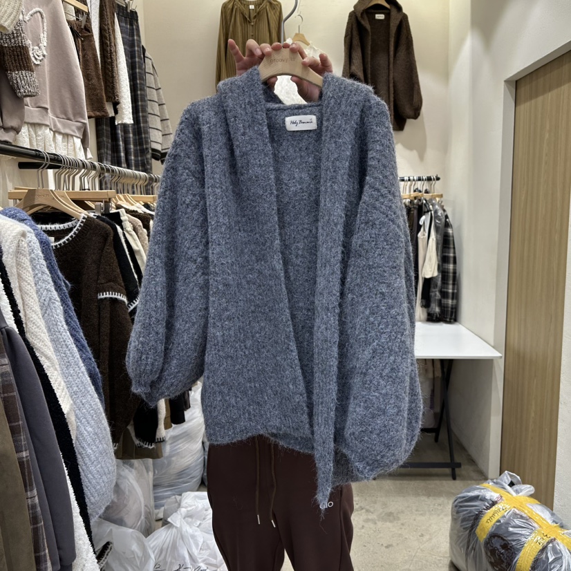 HOLYBANANA東大門㊣直郵女士新品時尚真品25秋冬針織衫兜帽groovy.H/HOLYBANANA針織衫圖色5