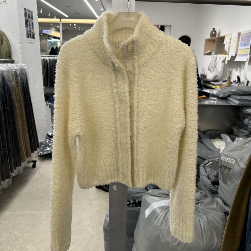 HELVETICA韓國代購㊣女士新款熱賣真品25秋冬針織衫高領開衫HELVETICA針織衫圖色1