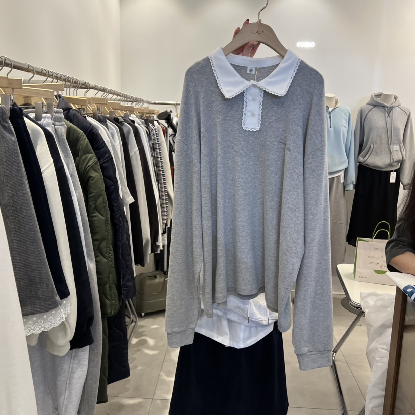 TAN&amp;COMO韓國直郵㊣女士新品推薦25秋冬時尚職業長袖T恤tan-COMO長袖T恤圖色2