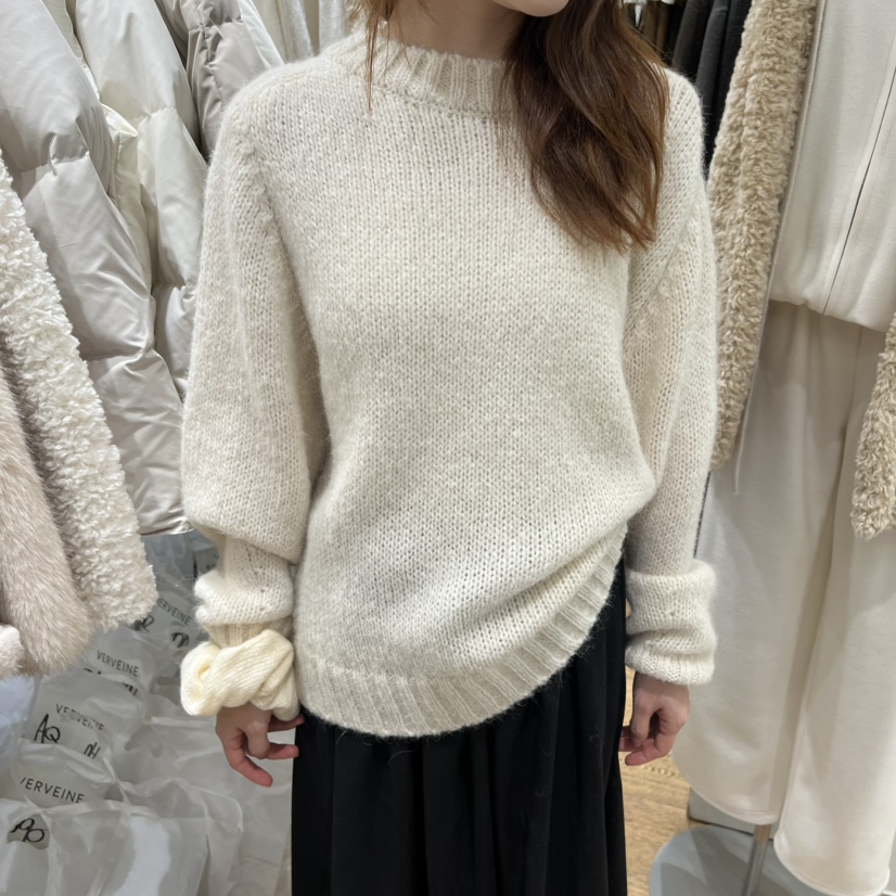 VERVEINE韓國直郵㊣女士新款職業熱賣推薦人氣毛衣羊駝毛寬松VERVEINE毛衣圖色1