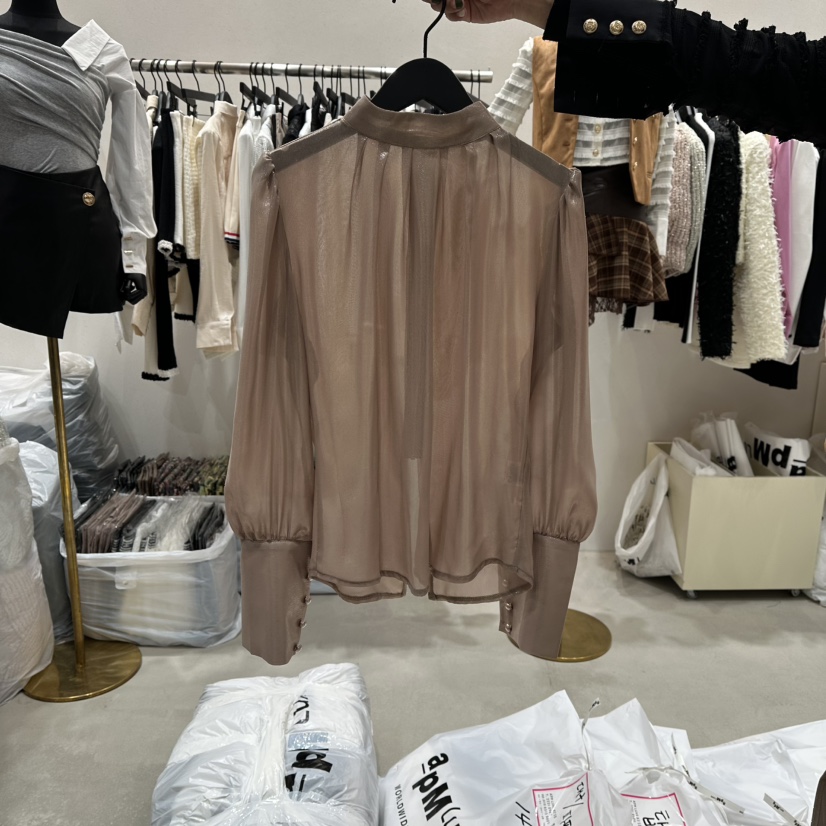 LOTTIMO東大門㊣直郵女士新款25秋冬人氣職業真品襯衫蕾絲衫LOTTIMO襯衫/蕾絲衫圖色2