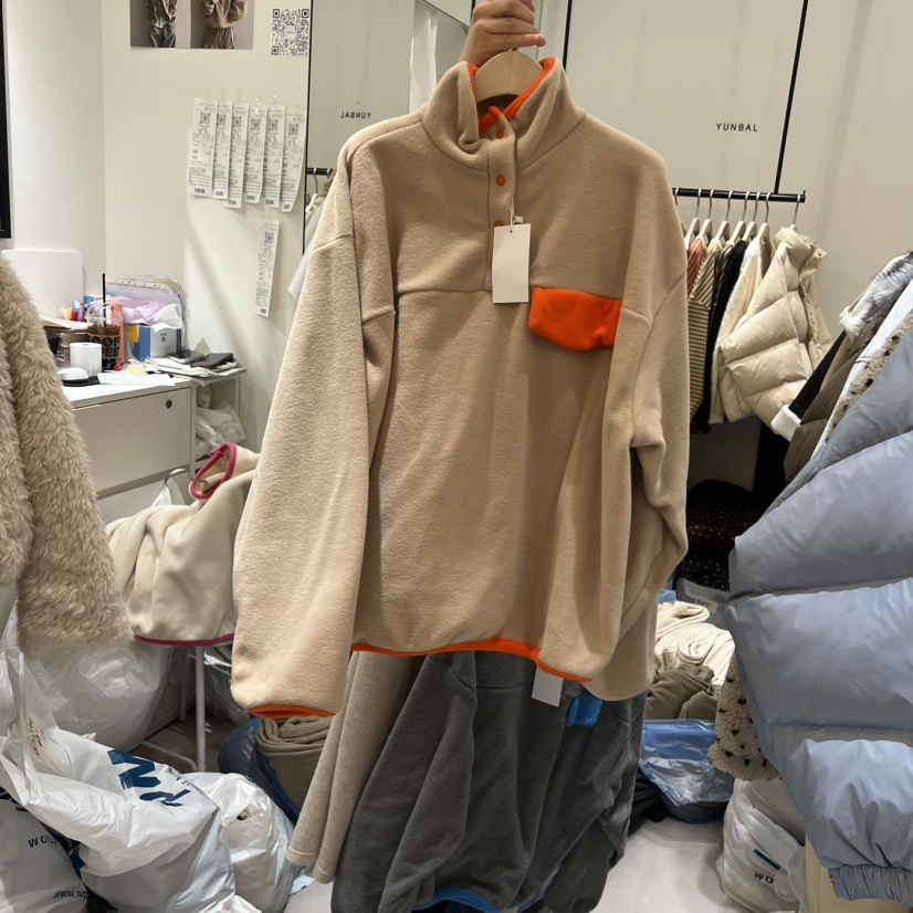 YUNBAL東大門㊣代購女士新品真品25秋冬時尚推薦熱賣衛衣抓絨YUNBAL衛衣圖色1