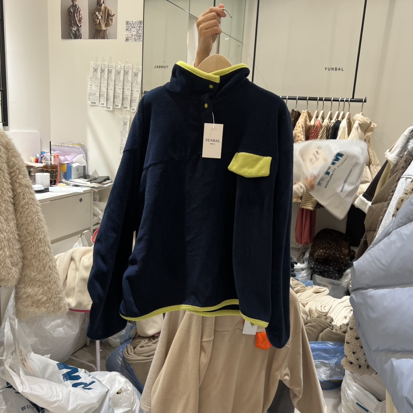 YUNBAL東大門㊣代購女士新品真品25秋冬時尚推薦熱賣衛衣抓絨YUNBAL衛衣圖色3