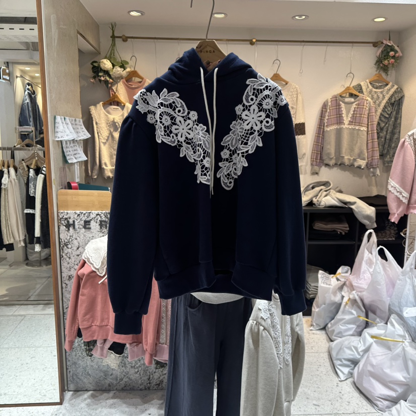 HERO東大門㊣實拍女裝新款25秋冬時尚休閑職業真品長袖T恤連帽HERO長袖T恤圖色2