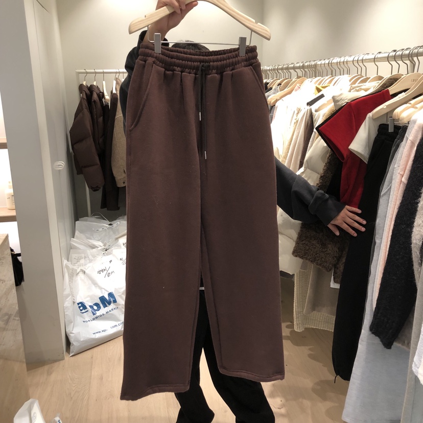 LIFFEY韓國直郵㊣女士新品真品休閑時尚職業休閑褲加絨絎縫LIFFEY休閑褲圖色1