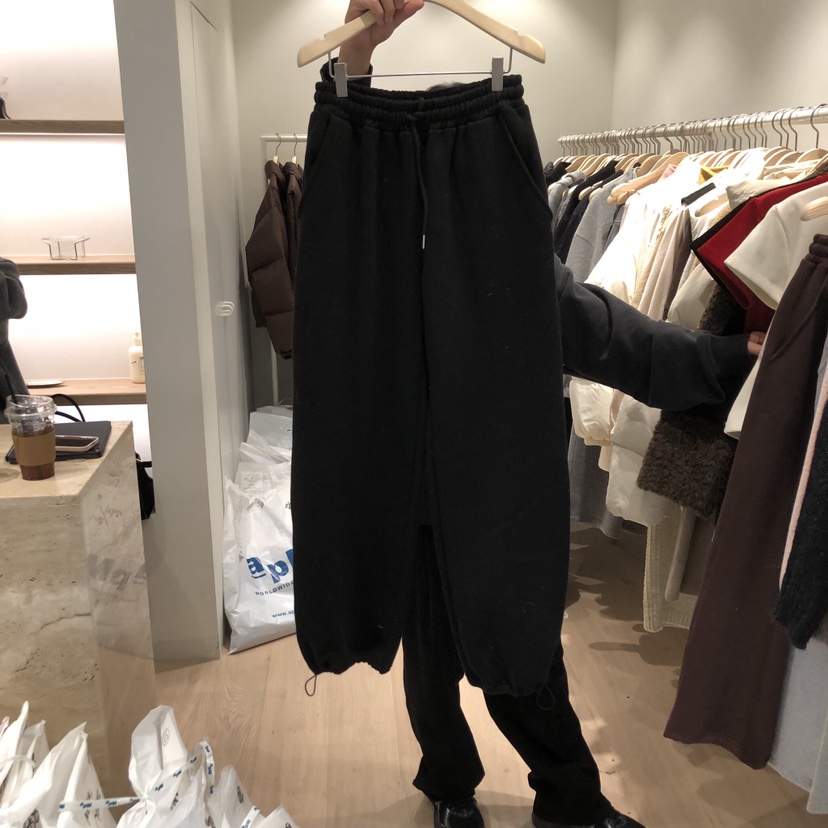 LIFFEY韓國直郵㊣女士新品真品休閑時尚職業休閑褲加絨絎縫LIFFEY休閑褲圖色2