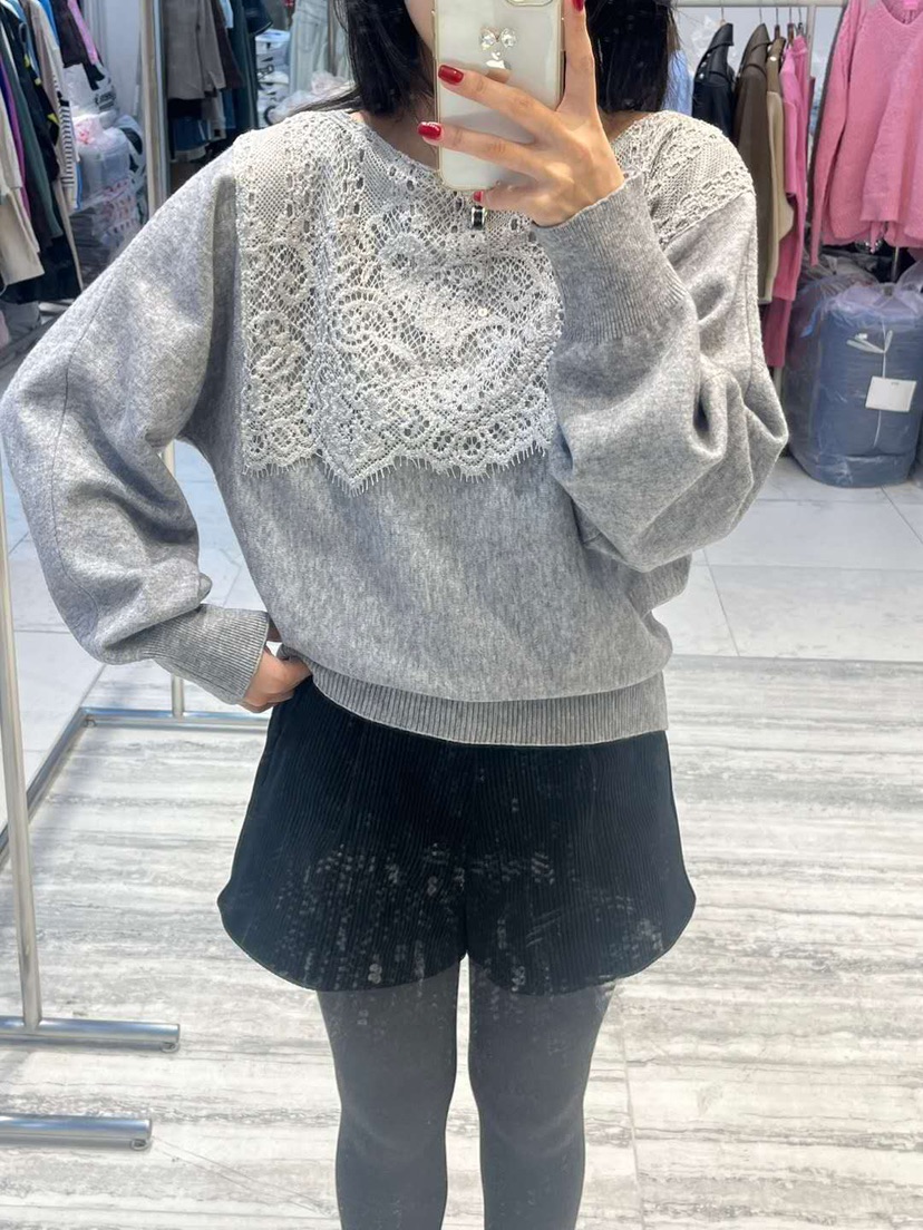 BLUE RIBBON韓國直郵㊣女士新品人氣職業熱賣針織衫奶油色BLUE RIBBON針織衫