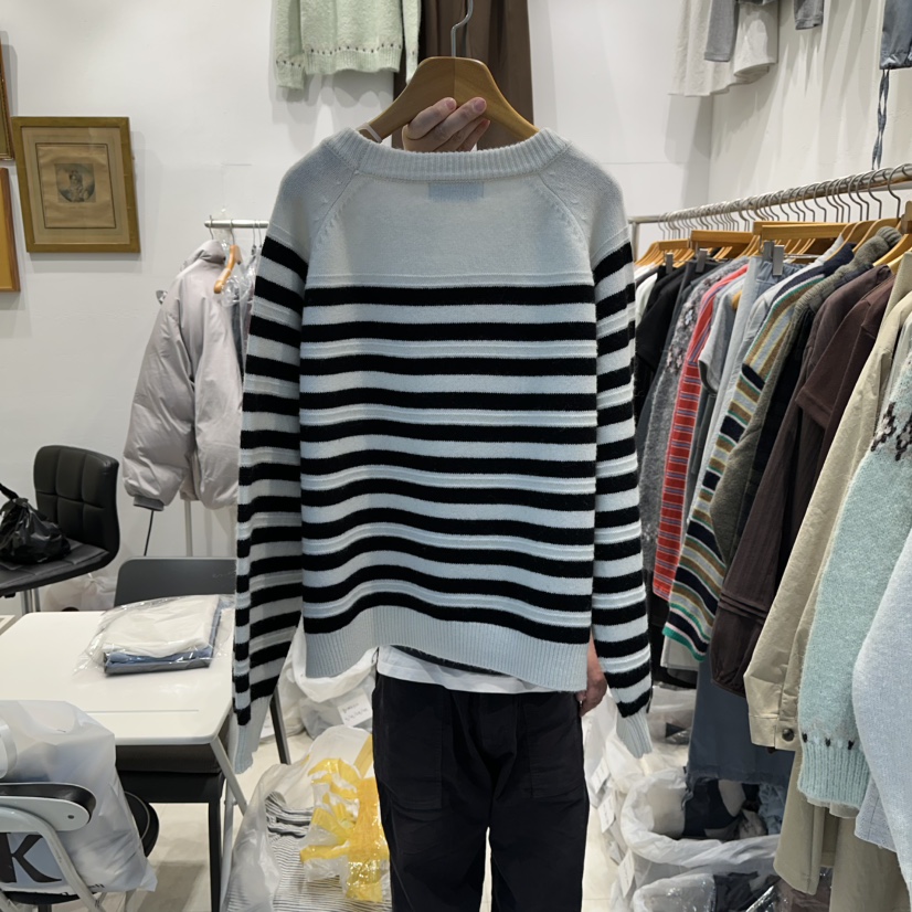 MODS-Q東大門㊣實拍女裝新品人氣職業熱賣休閑真品針織衫條紋MODS-Q針織衫