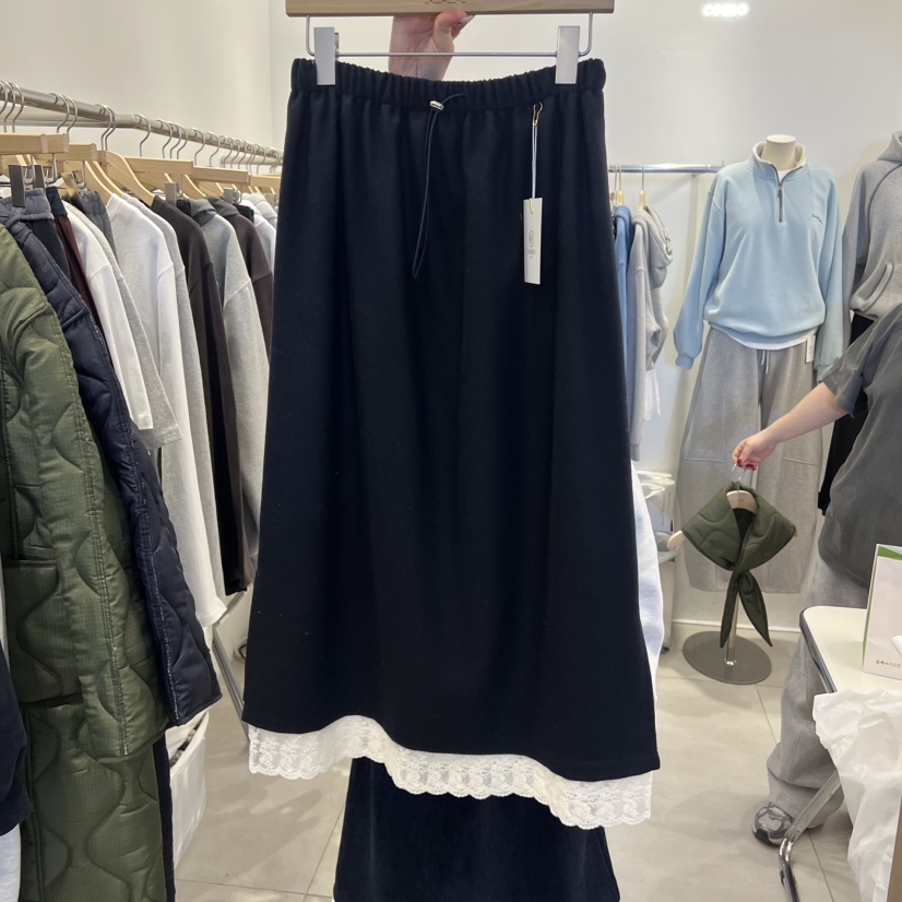 TAN&amp;COMO東大門㊣直郵女裝新款休閑人氣真品25秋冬長裙羊毛tan-COMO長裙圖色2