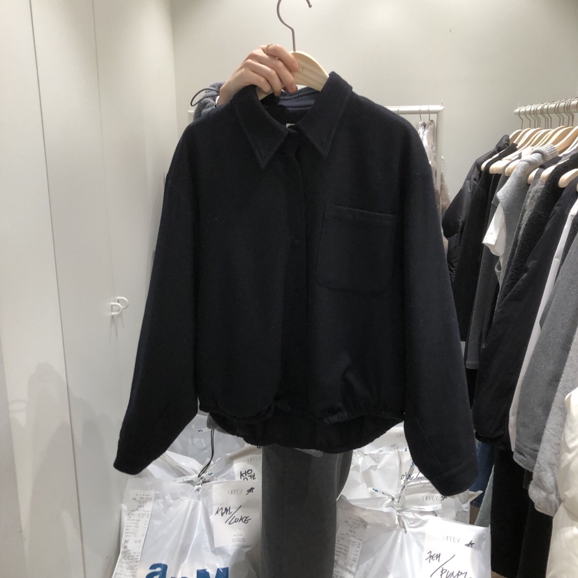 LIFFEY東大門㊣代購女裝新品時尚25秋冬真品職業休閑夾克羊毛LIFFEY夾克圖色1