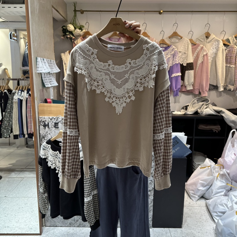 HERO東大門㊣直郵女士新款時尚人氣推薦真品25秋冬熱賣長袖T恤HERO長袖T恤圖色1