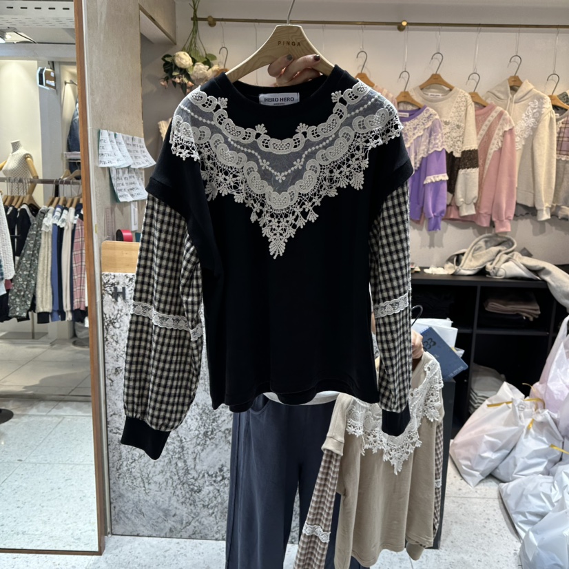 HERO東大門㊣直郵女士新款時尚人氣推薦真品25秋冬熱賣長袖T恤HERO長袖T恤圖色2