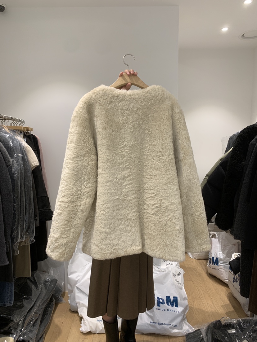 OUR-A東大門㊣代購女裝新品熱賣真品職業人氣短款大衣羊毛OUR/NOVAE短款大衣