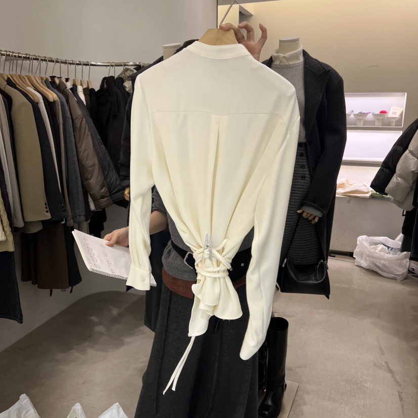 PHILO韓國直郵㊣女裝新品時尚真品人氣職業推薦熱賣襯衫蕾絲衫PHILO襯衫/蕾絲衫