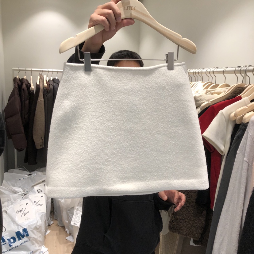 LIFFEY東大門㊣代購女士新款真品人氣時尚職業推薦短裙羊毛LIFFEY短裙圖色1