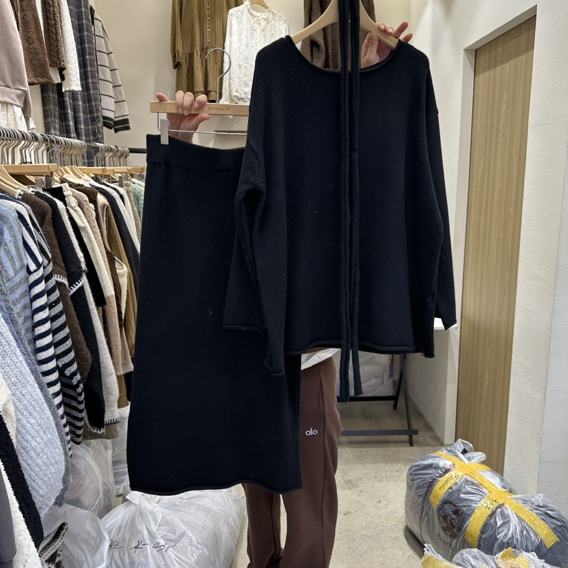 HOLYBANANA韓國代購㊣女士新款真品時尚休閑推薦套裝兩件套groovy.H/HOLYBANANA套裝圖色4