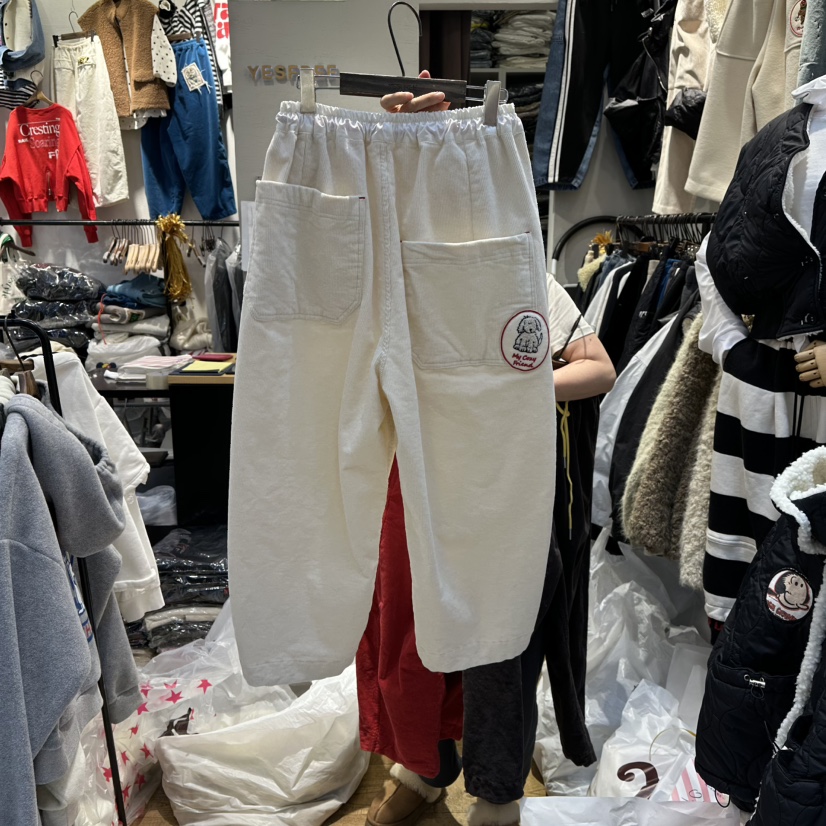 YESFREE東大門㊣直郵女士新款熱賣休閑推薦休閑褲燈芯絨加絨YESFREE休閑褲