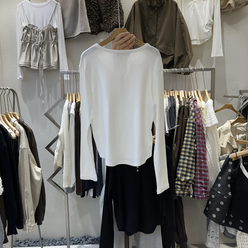 HIPTIQUE韓國直郵㊣女裝新品職業時尚真品25秋冬休閑長袖T恤HIPTIQUE長袖T恤