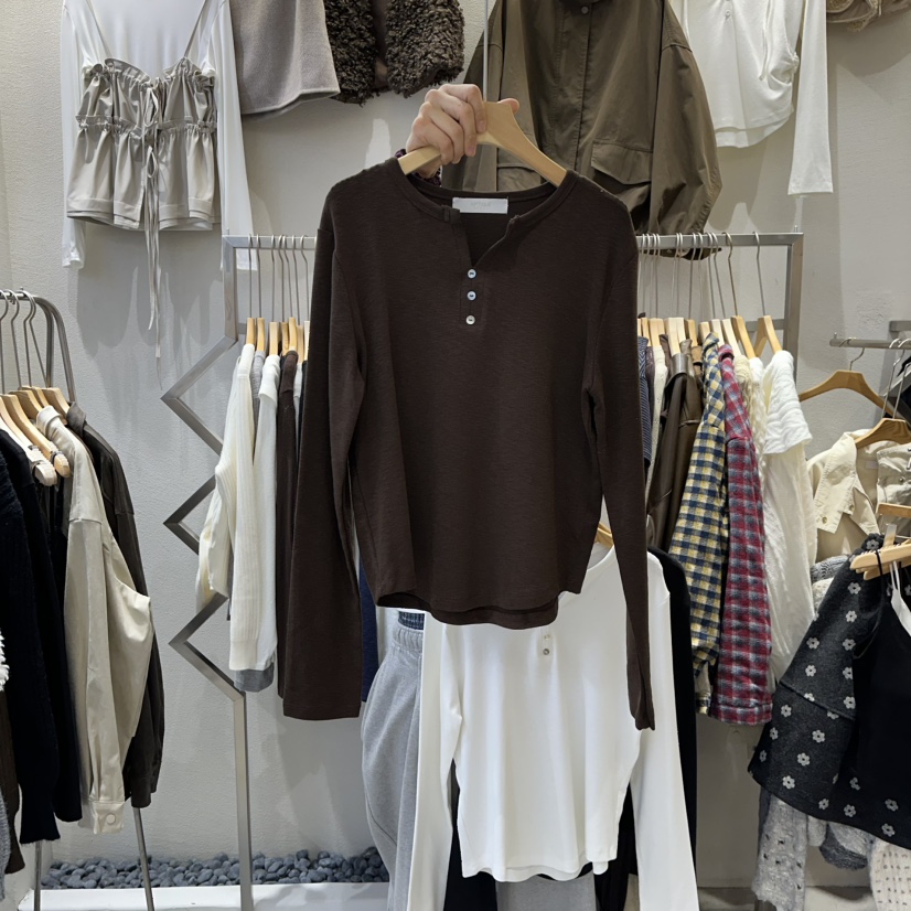 HIPTIQUE韓國直郵㊣女裝新品職業時尚真品25秋冬休閑長袖T恤HIPTIQUE長袖T恤圖色2