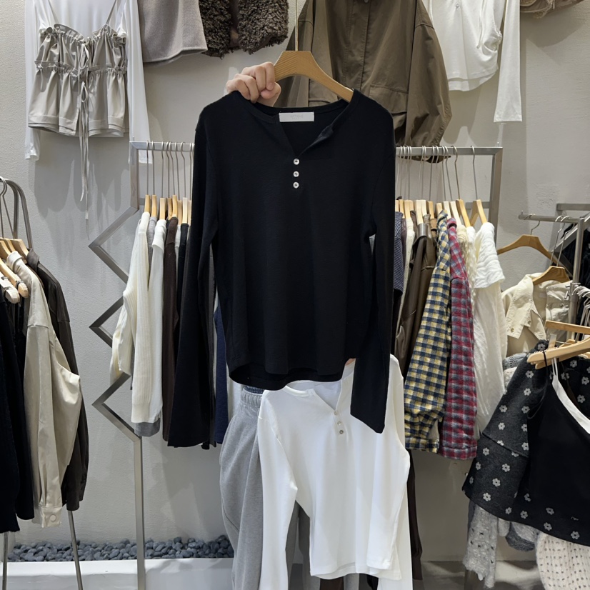 HIPTIQUE韓國直郵㊣女裝新品職業時尚真品25秋冬休閑長袖T恤HIPTIQUE長袖T恤圖色3