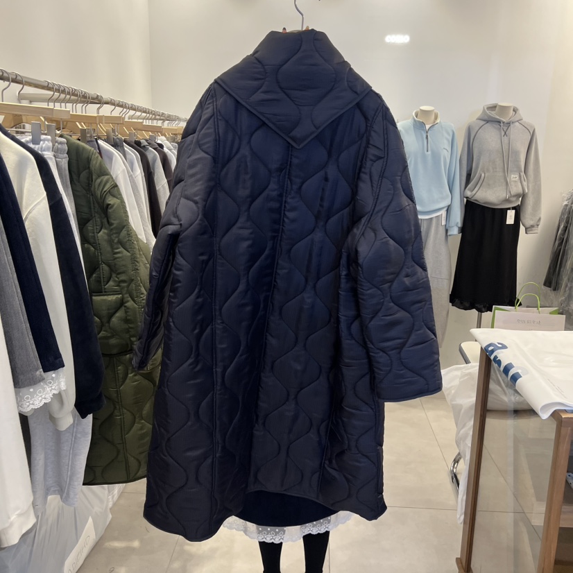 TAN&amp;COMO韓國代購㊣女裝新品職業真品時尚長款棉服含圍巾tan-COMO長款棉服