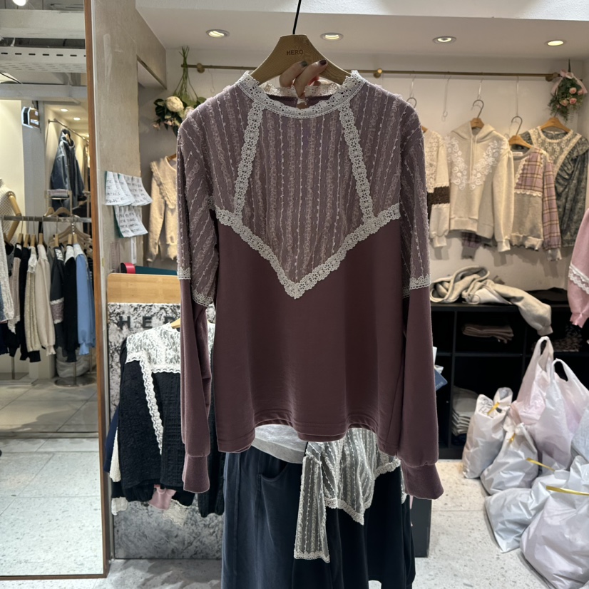 HERO韓國代購㊣女裝新品人氣推薦休閑25秋冬熱賣職業長袖T恤HERO長袖T恤圖色1