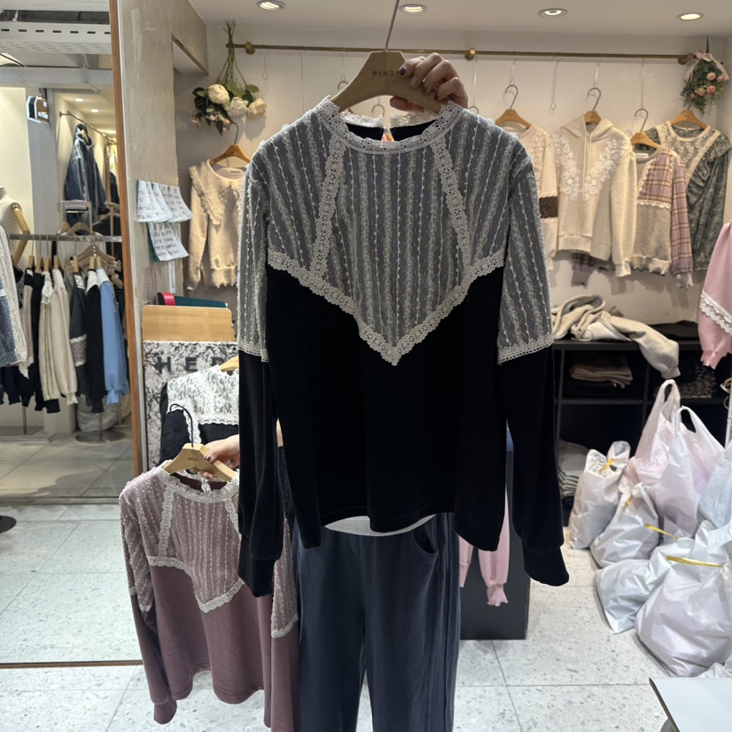 HERO韓國代購㊣女裝新品人氣推薦休閑25秋冬熱賣職業長袖T恤HERO長袖T恤圖色2