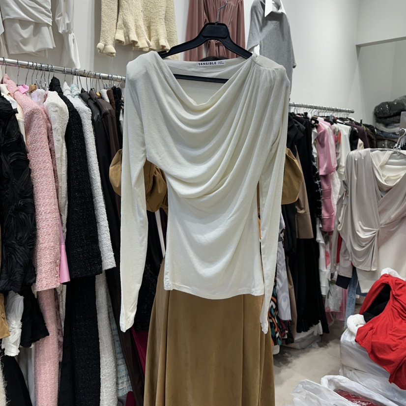 SENSIBLE-S韓國代購㊣女士新品職業休閑25秋冬長袖T恤羊毛SENSIBLE長袖T恤圖色1