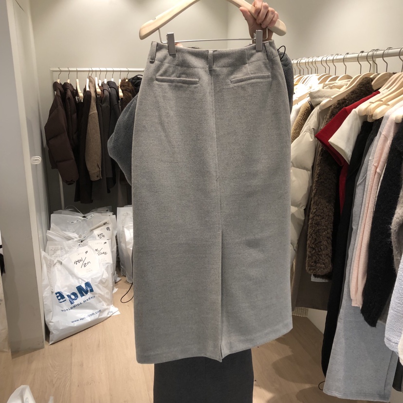 LIFFEY韓國直郵㊣女裝新品職業25秋冬半身裙中短裙不含腰帶羊毛LIFFEY半身裙/中短裙