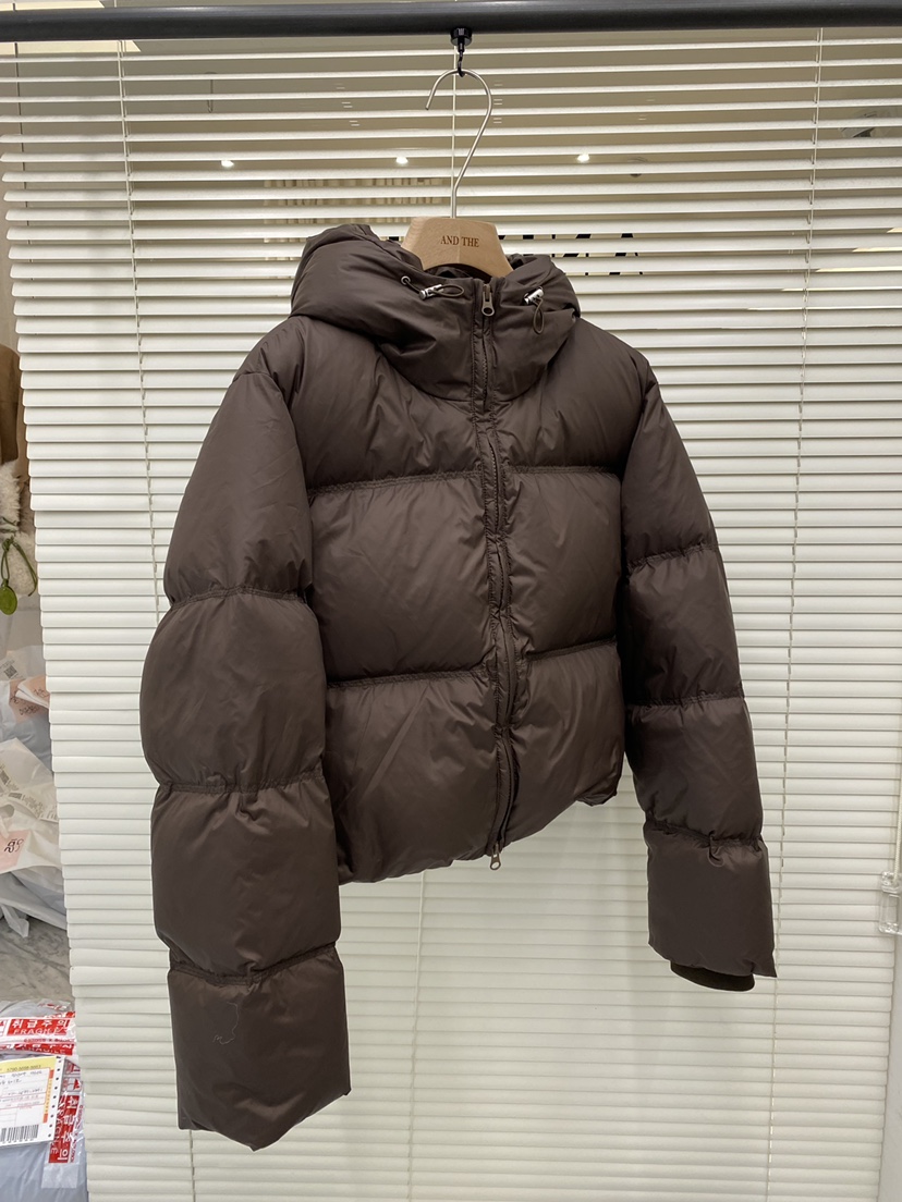 AND THE韓國代購㊣女裝新款推薦熱賣休閑時尚短款羽絨服短款AND THE短款羽絨服圖色1