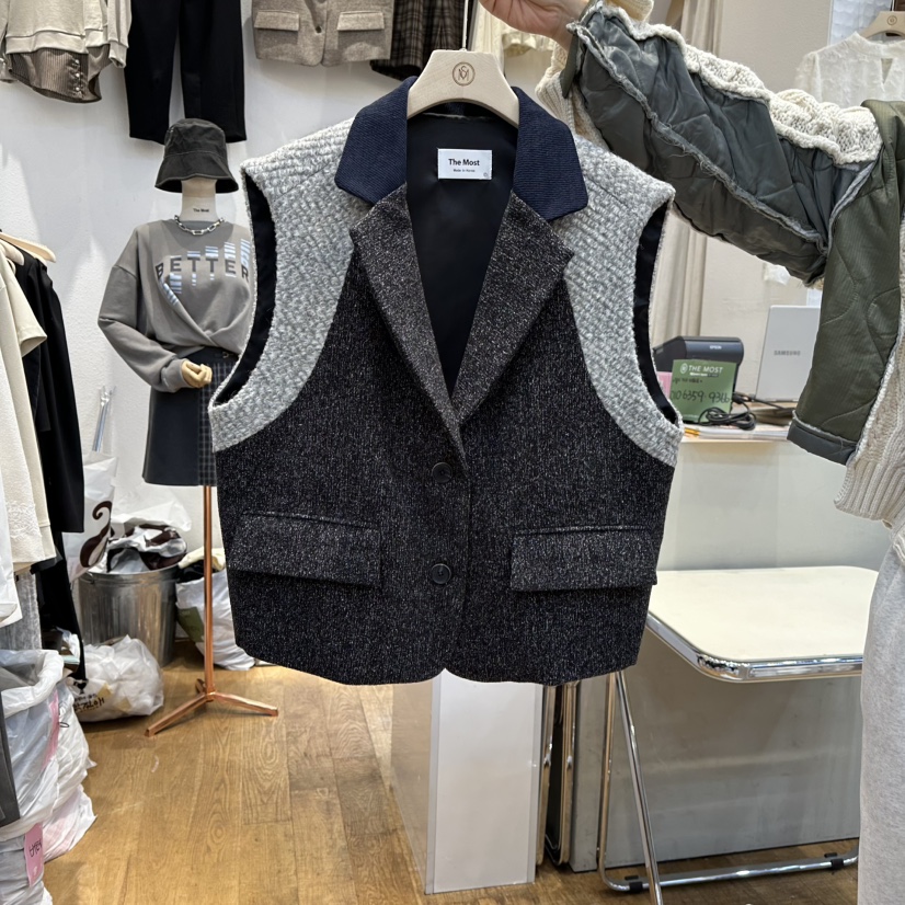 THE MOST-Q東大門㊣代購女士新品熱賣人氣真品時尚推薦馬甲THE MOST馬甲圖色2