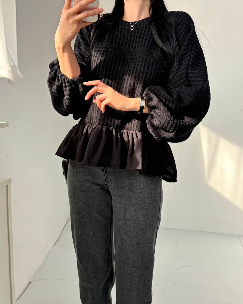 BLUE RIBBON韓國直郵㊣女士新品人氣職業時尚熱賣真品針織衫BLUE RIBBON針織衫