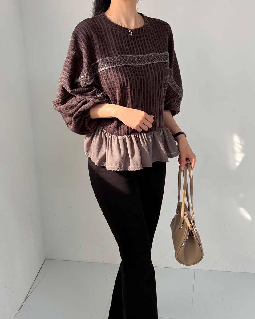 BLUE RIBBON韓國直郵㊣女士新品人氣職業時尚熱賣真品針織衫BLUE RIBBON針織衫