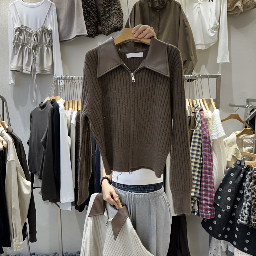 HIPTIQUE東大門㊣代購女士新品25秋冬推薦人氣時尚針織衫開衫HIPTIQUE針織衫圖色2