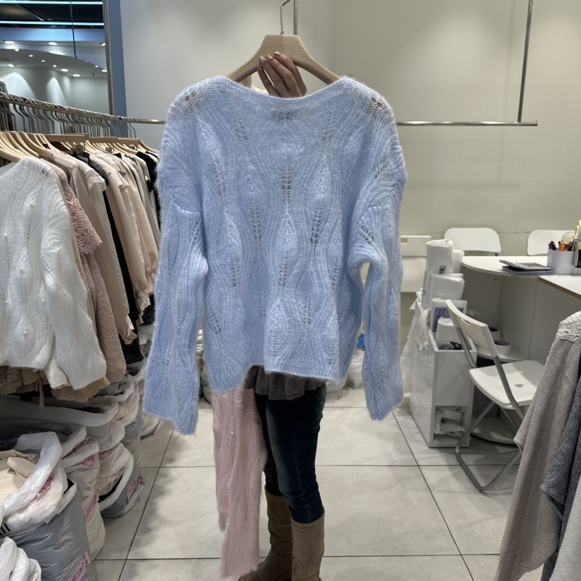 BLUE RIBBON東大門㊣實拍女裝新款休閑真品推薦時尚針織衫BLUE RIBBON針織衫