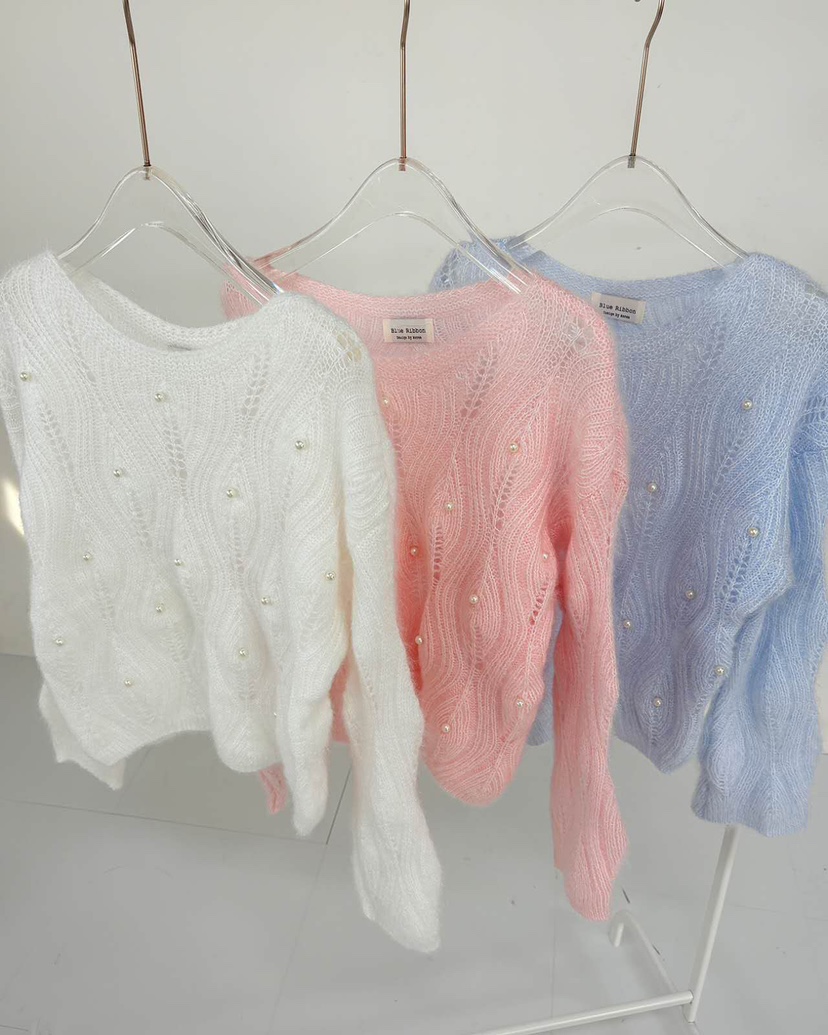 BLUE RIBBON東大門㊣實拍女裝新款休閑真品推薦時尚針織衫BLUE RIBBON針織衫