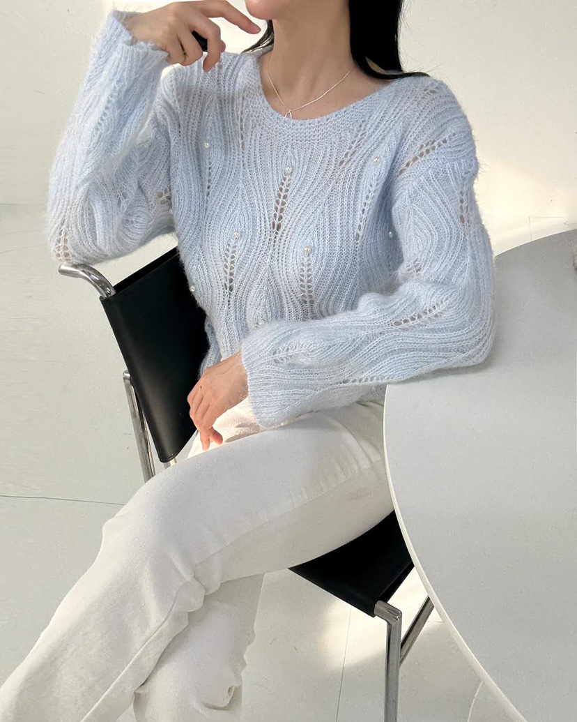 BLUE RIBBON東大門㊣實拍女裝新款休閑真品推薦時尚針織衫BLUE RIBBON針織衫