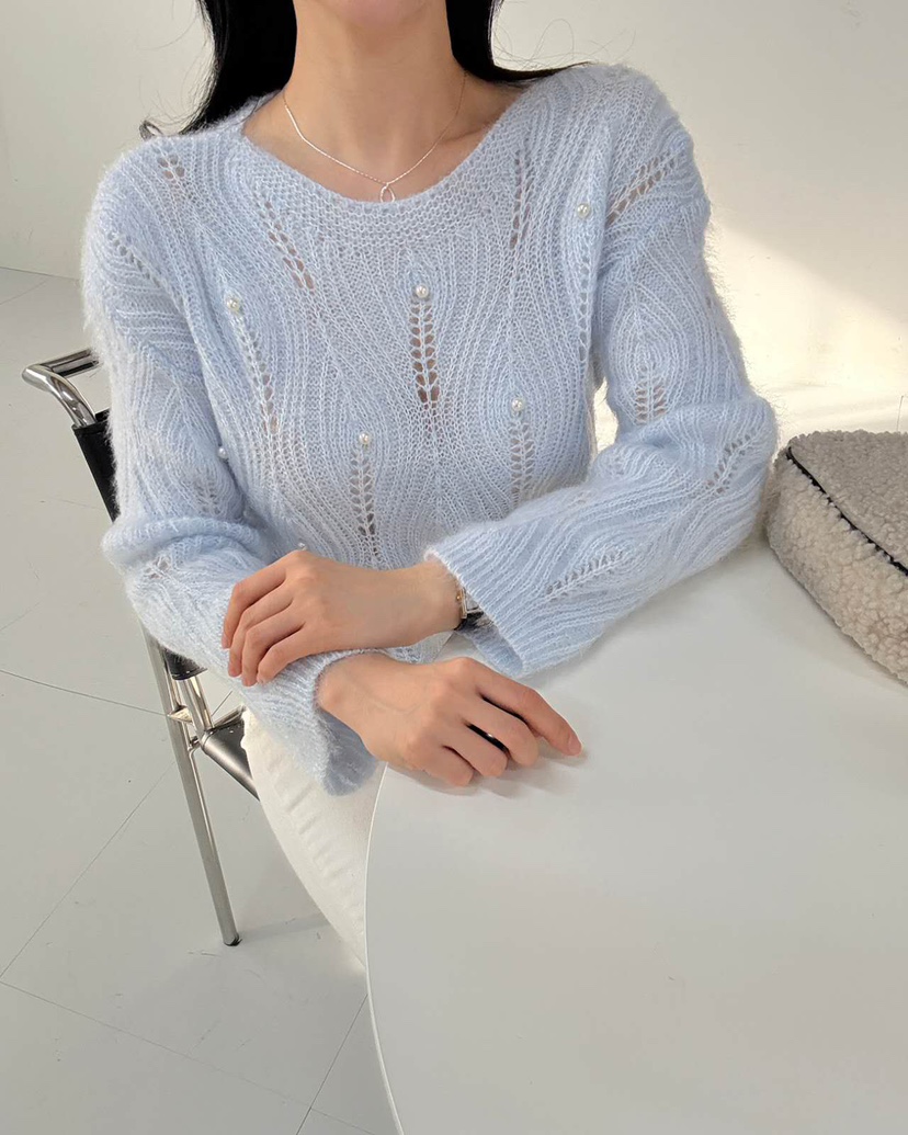 BLUE RIBBON東大門㊣實拍女裝新款休閑真品推薦時尚針織衫BLUE RIBBON針織衫