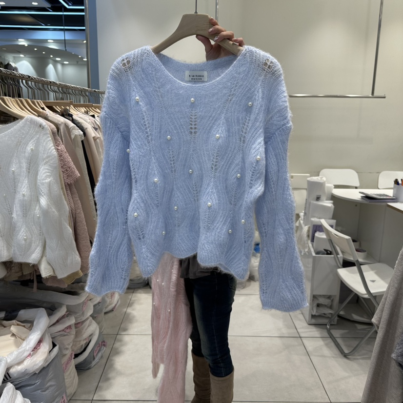 BLUE RIBBON東大門㊣實拍女裝新款休閑真品推薦時尚針織衫BLUE RIBBON針織衫圖色3