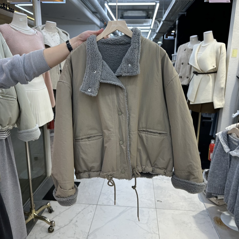 LULULALLA韓國直郵㊣女士新品熱賣人氣職業時尚25秋冬夾克羊毛LULULALLA夾克圖色2