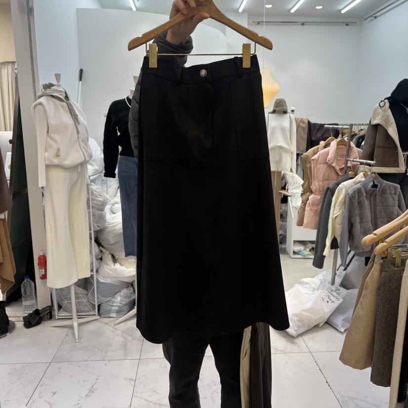 SYMPHONY韓國直郵㊣女裝新品休閑推薦真品時尚25秋冬長裙麂皮SYMPHONY長裙圖色3