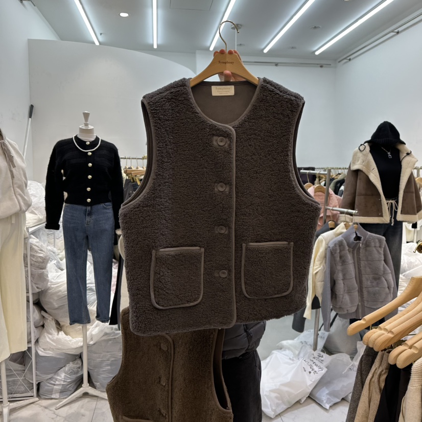 SYMPHONY韓國代購㊣女士新款時尚真品職業25秋冬馬甲不含內搭SYMPHONY馬甲圖色2