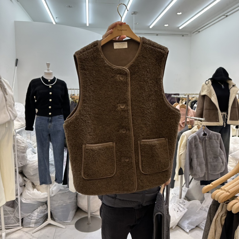 SYMPHONY韓國代購㊣女士新款時尚真品職業25秋冬馬甲不含內搭SYMPHONY馬甲圖色3