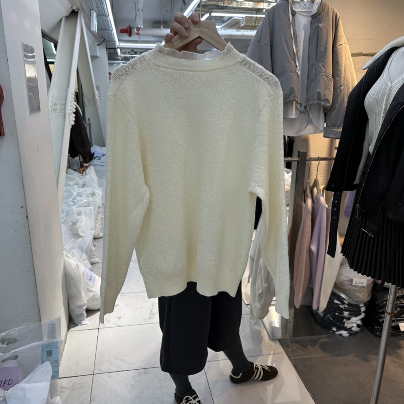 LULULALLA東大門㊣實拍女裝新款人氣熱賣真品職業休閑針織衫LULULALLA針織衫