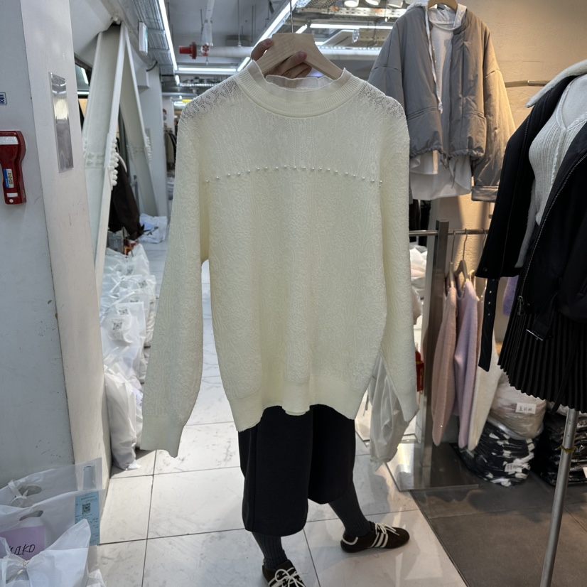 LULULALLA東大門㊣實拍女裝新款人氣熱賣真品職業休閑針織衫LULULALLA針織衫圖色1