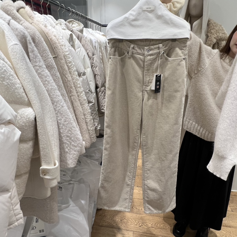 VERVEINE韓國代購㊣女裝新品真品25秋冬休閑褲直筒褲燈芯絨VERVEINE休閑褲圖色2