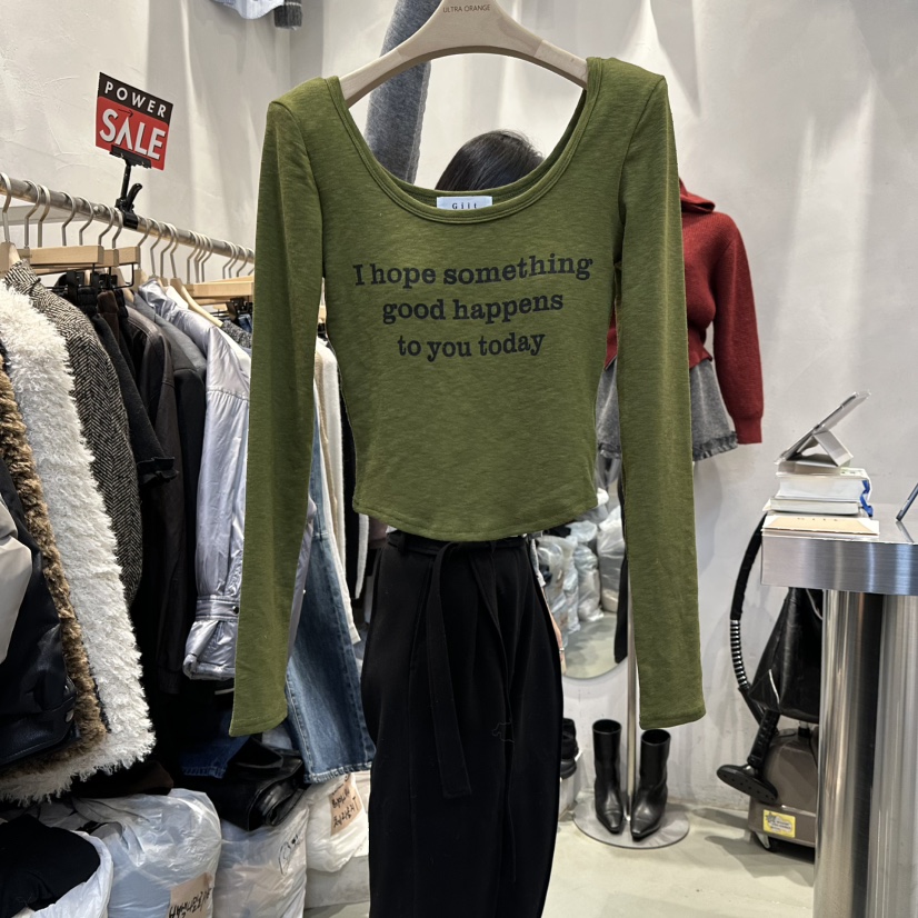 ULTRAORANGE韓國直郵㊣女士新款時尚人氣熱賣職業推薦長袖T恤GILT/ULTRAORANGE長袖T恤圖色1