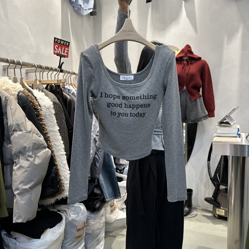 ULTRAORANGE韓國直郵㊣女士新款時尚人氣熱賣職業推薦長袖T恤GILT/ULTRAORANGE長袖T恤圖色2