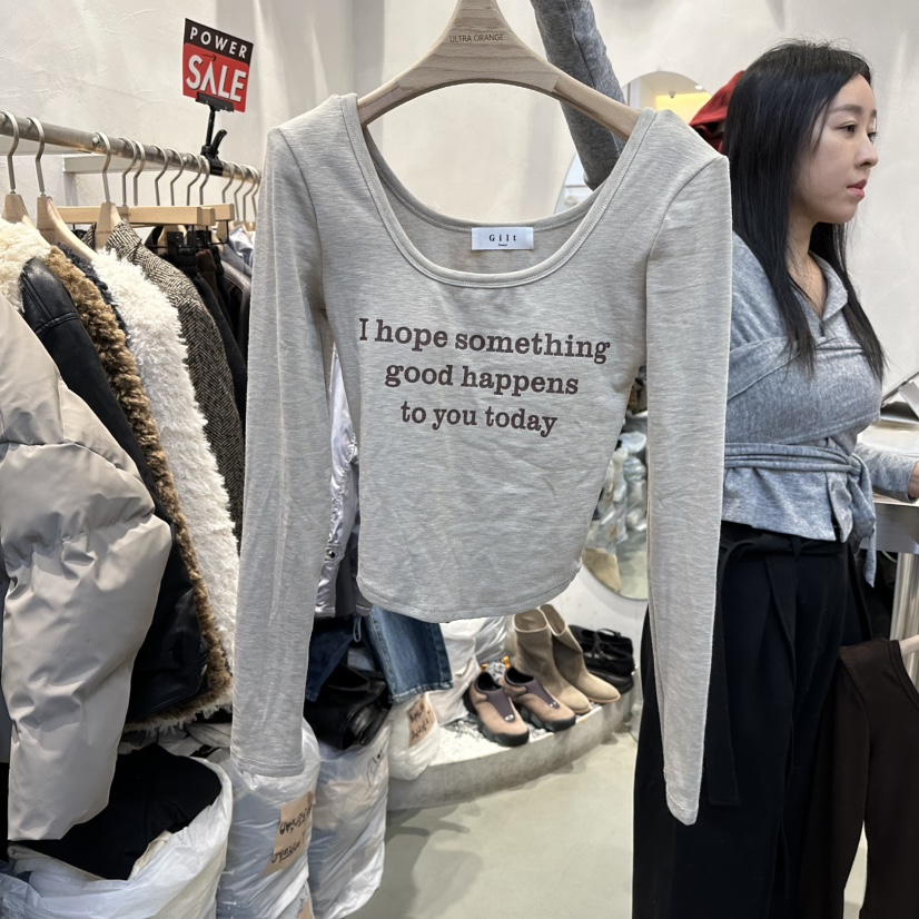 ULTRAORANGE韓國直郵㊣女士新款時尚人氣熱賣職業推薦長袖T恤GILT/ULTRAORANGE長袖T恤圖色4